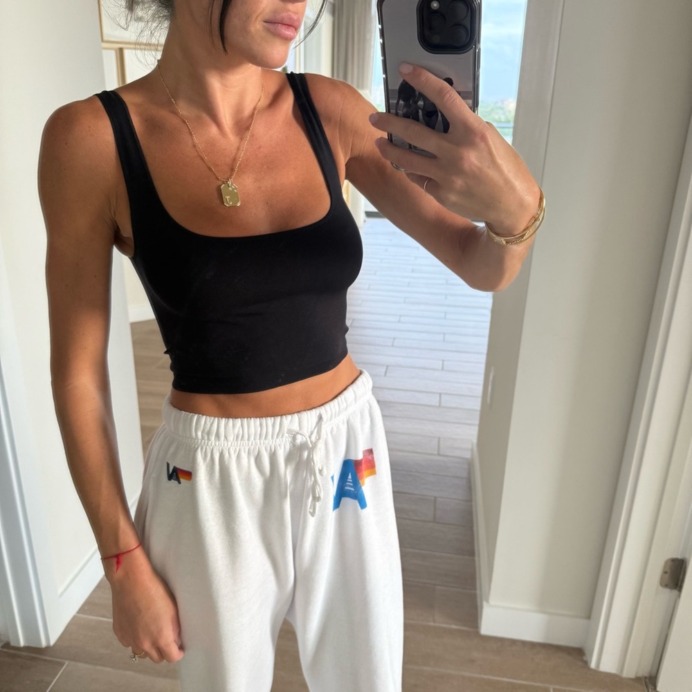 Intimately Free People Cropped Tanks Green and Black Size XS